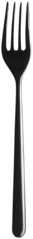 Mepra Linea Oro Nero Salad Serving Fork, Black, Set of 6