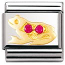 Nomination Comp. Classic TIERE - WASSER Edelstahl, 18K-Gold und Cubic Zirc. (Frosch ROT) 0 Preisvergleich