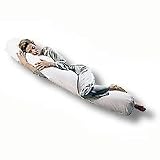 Bean - HSB - Adult Hypoallergenic Sleeping Bean Sleeping Body Pillow - White - 66 in. Length