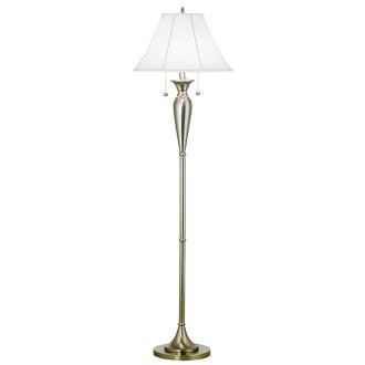 Double Pull Chain Brushed Floor Lamp