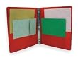 Dakota Designs 2LJY4 View Binder, O-Ring, 1 In, Red, PK6