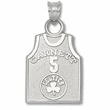 Kevin Garnett Boston Celtics 5/8 Garnett #5 Jersey Pendant - Sterling Silver Jewelry