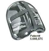 Ponytail Port Back Plate for Schutt Hockey Style Catcher's Helmets--Black