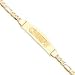 14K Kansas City Chiefs Large Polished Id Bracelet w/Figaro Link