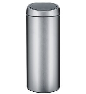 Brabantia Matte Steel Round Trash Bin 7 Gallon
