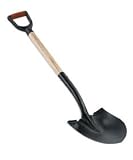 Corona Clipper SS26010 16 Gauge Tempered Steel Round Point Shovel with 30-Inch Wood Handle
