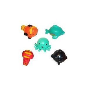 SEA MANIA - Complete Set of 5 RARE Squishies W/ GAME CODES FOR SQWISHLAND WEBSITE