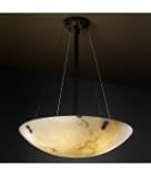 IMAGE OF Justice Design Group FAL-9661-25-MBLK-F4 LumenAria 3 Light Ceiling Pendant in Matte Black with Faux Alabaster glass