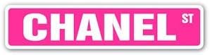 CHANEL Street Sticker Sign name childrens room door gift kid child boy girl wall entry - Sticker Graphic - Auto, Wall, Laptop, Cell