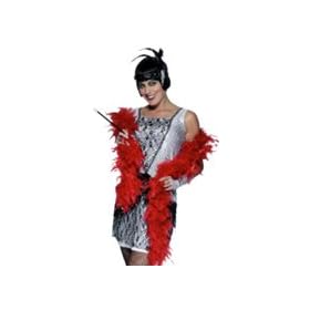 Feather boa - red - great for hen and stag nights - red nose day