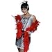 Feather boa - red - great for hen and stag nights - red nose day