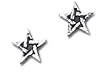 Pentagram Studs x 2 Alchemy Gothic Earrings
