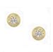 Genuine Diamond Solitaire Stud Earrings Crafted in 14K Yellow Gold