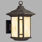 Arts & Crafts Collection - Weathered Bronze - Light Honey Glass