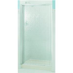 Sterling 1500D-27S Vista Pivot II Shower Door 65-1/2H x 24 - 27-1/2W Pebble Glass Silver
