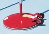 180 Lb. Weighted Base Red, 2 Bases & 2 Poles w/4 Slides