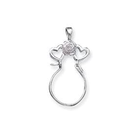 Sterling Silver Heart Charm Holder