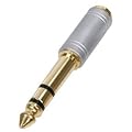 Professional Quality Headphone Adaptor ~ 3.5mm Jack Socket to 6.35mm Plug with 24K Gold Plated Contacts by electrosmart�