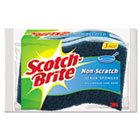 Scotch-Brite MP3 - No Scratch Multi-Purpose Scrub Sponge, 4 2/5 x 2 3/5, Blue, 3/Pack