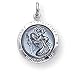 Sterling Silver Blue Epoxy St. Christopher Medal