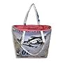 Hagar Design Peppy Tote, White w/Cherry, (Recycled Rice/feed Bags)