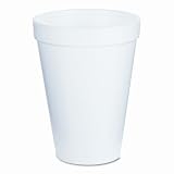 Drink Foam Cups, 12 oz., White, 40 Bags of 25/Carton