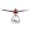 14K White Gold Paspaley South Sea Cultured Pearl and Rhodolite Garnet Pendant - 12.00mm