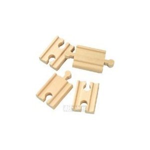 Wooden 4-piece 2-in Straight Track Adapter Connector Set Fits Thomas Train