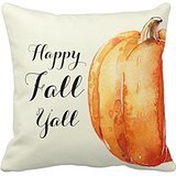 HLPPC Happy Fall Yall Throw 18 x 18 Inches Pillow Case