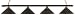 Black Copper Finish 4 Light Round Bar w/Swirl Ends w Charcoal Spiral Glass