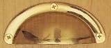Cal Crystal Plain Solid Brass Bin Pull - C1700/C1700