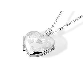 Silver Heart Locket and Chain