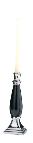 Premier Housewares Kerzenst&auml;nder Hampton, 25,5&nbsp;cm, schwarz/silber