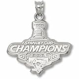 Pittsburgh Penguins 2009 Stanley Cup 3/4 Logo Pendant - Sterling Silver Jewelry