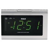 RCA RP5420 AM FM Clock Radio with 1.4-Inch Display and Auto Time Set by RCA