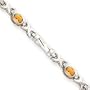 14k White Gold 2ct. Citrine Bracelet - 7.25 Inch - Lobster Claw - JewelryWeb