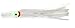 Boone Squid UV Skirt Lure (Pack of 5), White Sparkle, 4 1/4-Inch