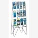 Safco 4127CH Brochure display wire floor rack, 12-pocket, 20-1/2w x 11d x 46h, charcoal