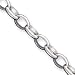 Sterling Silver 8mm Rolo Chain Necklace - 18 Inch - Lobster Claw