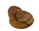 Platte mit Brot Weißbrot Gebäck Lebensmittel Zubehör Küche Miniatur für Puppenstube Puppenhaus Maßstab 1:12