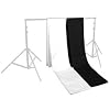 Walimex Doppelpack Stoffhintergrund schwarz/wei�