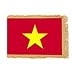 Socialist Republic of Vietnam Fringed Flag with Pole Hem