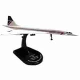 BAC Concorde Die Cast Metal Aircraft 1:350 Scale Model On Desk Display Stand