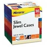 Memorex 30-Pack Slim CD Jewel Cases in Assorted Colors [ Model 32021930 ]