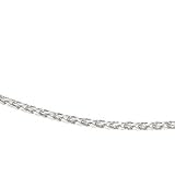 14K White Gold Diamond Cut Wheat Chain - 7 inches