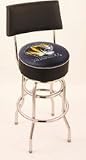 Missouri Tigers (L7C4) 30 Tall Logo Bar Stool by Holland Bar Stool Company (with Double Ring Swivel Chrome Base and Chair Seat Back)