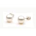 AugustinaJewelry Freshwater Cultured Pearl Earrings 7-7.5mm White Pearls with Silver Mount