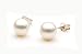 Freshwater Cultured Pearl Earrings 7-7.5mm White Pearls with Silver Mount