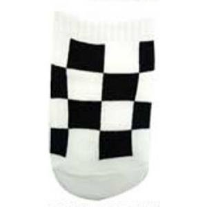 Checker Baby Socks Black and White Racing