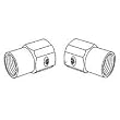 Hansgrohe 06900003 2-Set Service Stops, Chrome